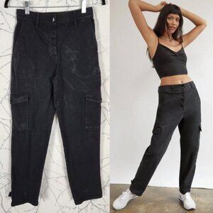 Wilfred Free Faded Black Cotton Stretch Modern Cargo Pants